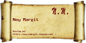 Ney Margit névjegykártya